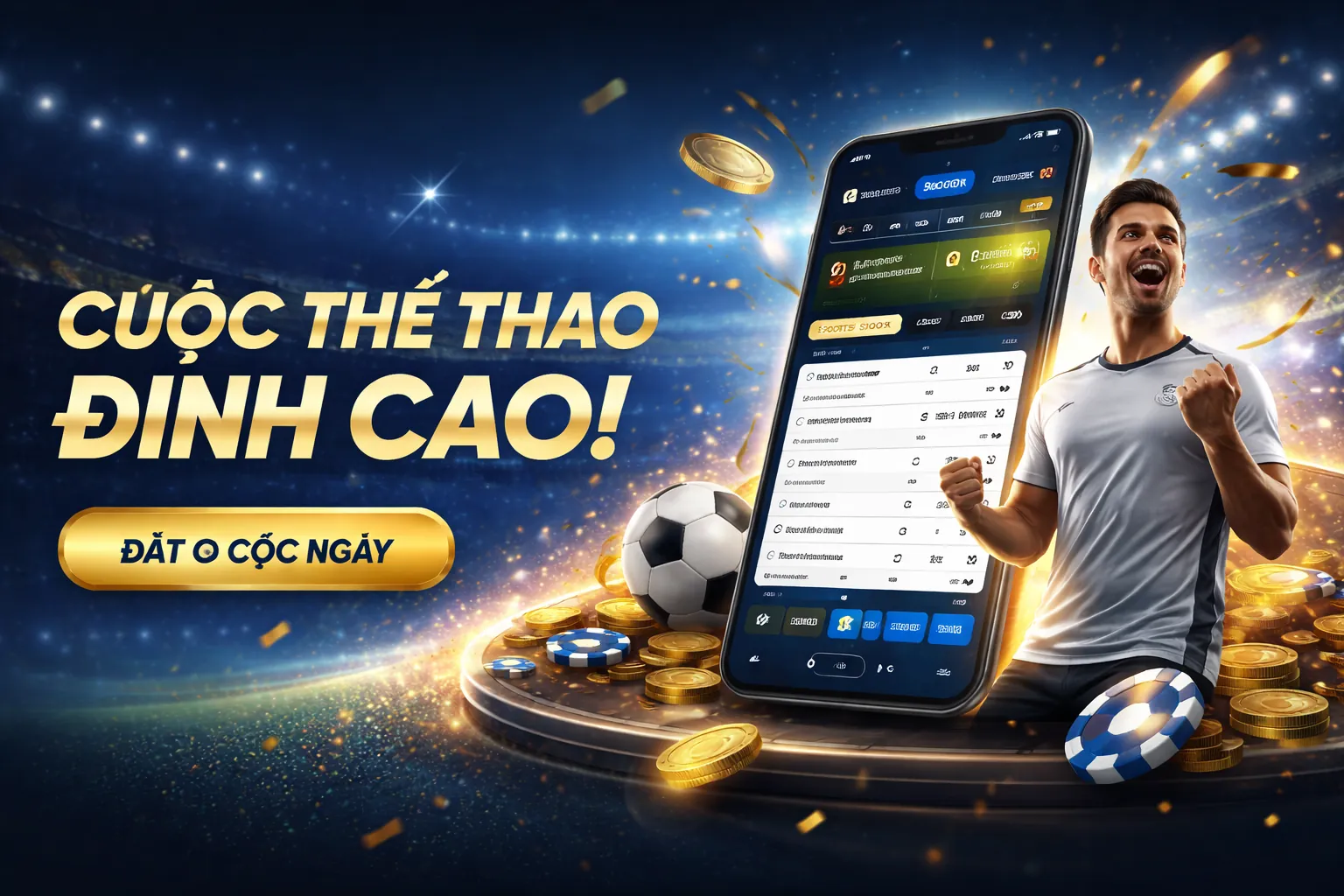Hình ảnh sân vận động với không khí sôi động của trận đấu trực tiếp tại King 33